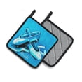 thumbnail image 2 of Carolines Treasures MW1303PTHD Ballet Shoes Aqua Blue Pair of Pot Holders , 7.5HX7.5W, multicolor, 2 of 4