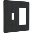 thumbnail image 2 of Nadoabtm Outlet Covers Vintage Black Wood Texture Rustic 1 Toggle 1 Rocker Combination Decorative Wall Plate Light Switch Cover Plate Electrical Switch Plates for Farmhouse Home Decor, 2 of 8