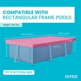 thumbnail image 3 of INTEX 7.2ft x 4.9ft Pool Cover for Rectangular Metal Frame Outdoor Swimming Pool, Pink, 3 of 6