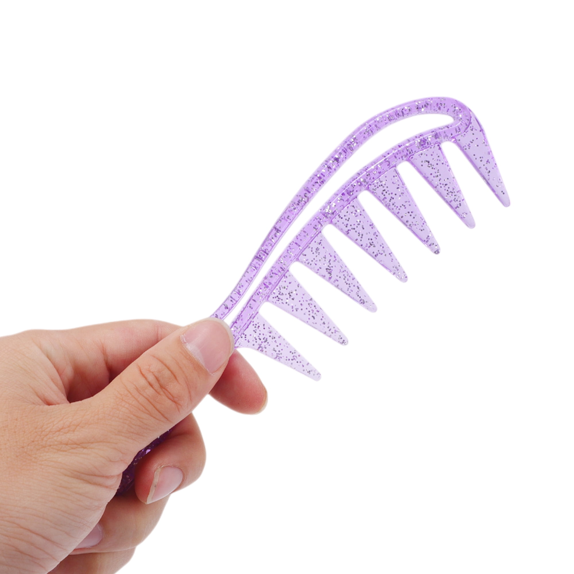 Unique Bargains 1 Pc Women Wide Tooth Comb for Curly Hair All Hair Types Purple
