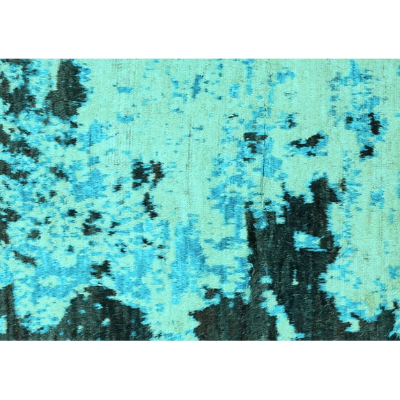 Ahgly Company Indoor Rectangle Abstract Light Blue Modern Area Rugs, 4' x 6'