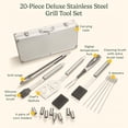 thumbnail image 3 of Cuisinart Deluxe Grill Tool Set, 20-Piece Grill Set, BBQ Accessories with Aluminum Case, Stainless Steel Grilling Accessories, BBQ tools, Grilling Gifts for Men, Father’s Day Gifts for Dad Husband, 3 of 10