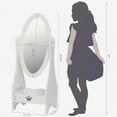 thumbnail image 3 of STAROUS Kids Full Length Mirror, Kids Free-Standing Wooden Dressing Mirror with Adjustable Viewed, Girl's Vanity Dress-Up Mirror with Storage for 3-7 Years Old, White, 3 of 8