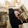 thumbnail image 4 of Castle Fairy Vintage Steam Train Bedding Comforter Set 7 Pieces for Boys, Blueprint Print Full Bedding Set for Bedroom, Brown Beige,Black Reversible, 4 of 7