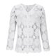 thumbnail image 4 of Suéter de cuello en V para mujer, jersey de punto con cuello en V, jersey de manga larga, jersey de mujer, 4 of 6
