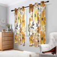 thumbnail image 2 of Yayeee Window Curtains Light Filtering 63"x52" Grommet Panel Pair Home Living Room Decor, Yellow Flowers, 2 of 7