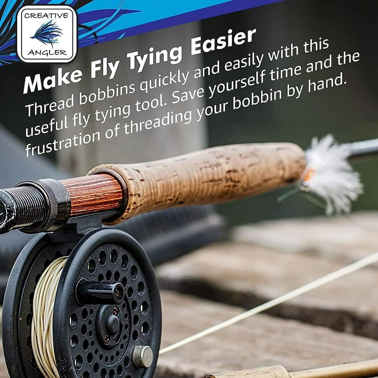 Creative Angler Fly Fishing Tying Bobbin and Wire Threader, Thread Spool  Holder Tool Bobbin & Wire Threader Combo