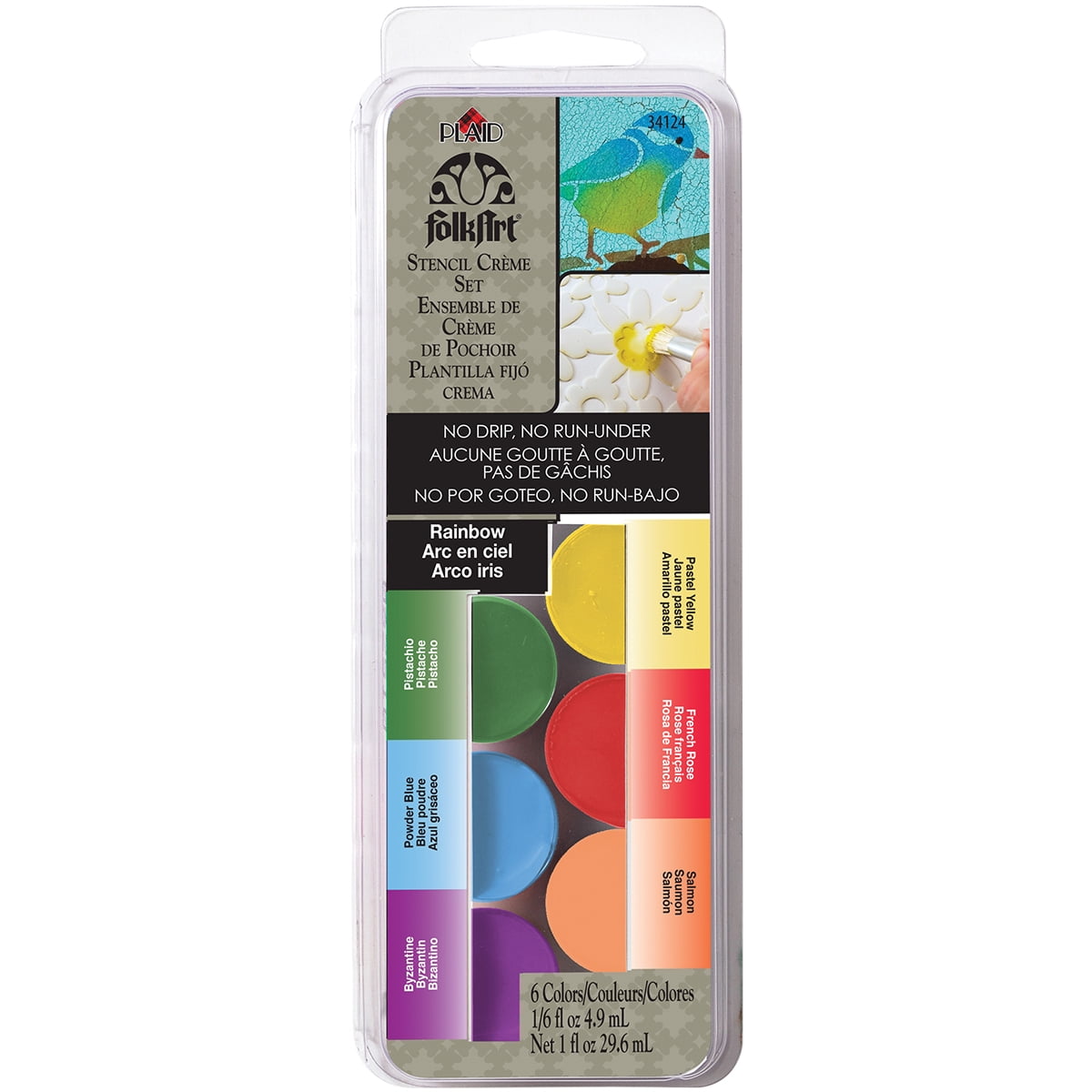 FolkArt Stencil Cream Paint Set 6/PkgRainbow Walmart Canada