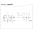thumbnail image 2 of Kingston Brass KS1250BEX Essex Double-Handle 3-Hole Wall Mount Bathroom Faucet in Matte Black, 2 of 5