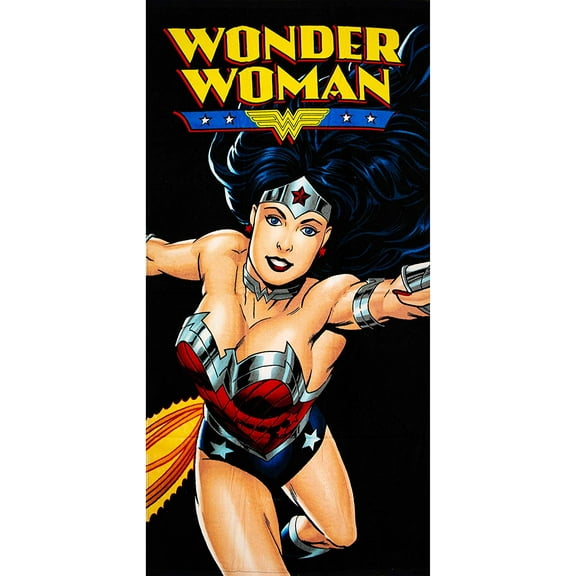 Wonder Woman Flight Cotton Beach Towel, 28" x 58"