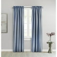 thumbnail image 3 of Thermalogic Ticking Stripe Pole Top Curtain Panel Pair Window Dressing each 40 x 54 in Navy, 3 of 5