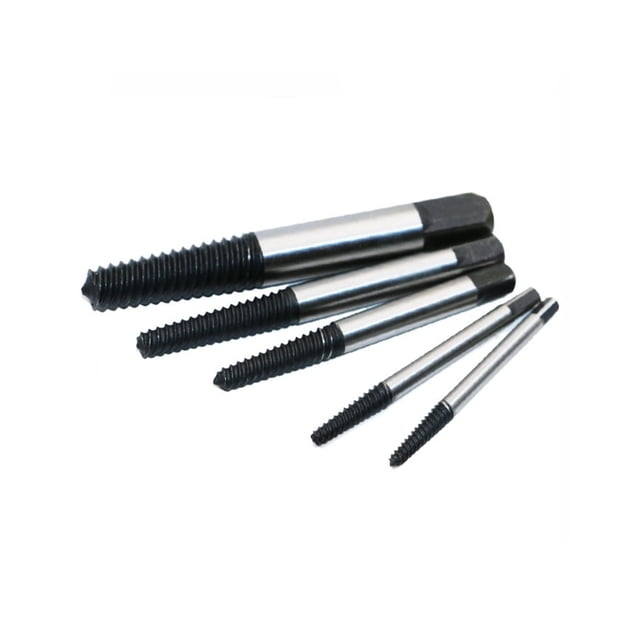 Wweixi Vis Endommagées Extracteurs Boulons Cassés Forets Extracteur avec Étui de Rangement 5 Pcs/ensemble 1ensemble