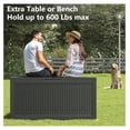 thumbnail image 4 of WDZS 102 Gallon Large Waterproof Resin , Lockable Outdoor Storage Box with Gas Lift, Patio Cushions, Garden Tools, Pool Supplies, Indoor Outdoor Storage Container, Black, 4 of 9