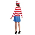 thumbnail image 3 of Disguise Women's Wheres Waldo Halloween, Official Adult Wenda Costume Set with Shirt and Skirt Outfit, Multicolored, Plus (18-20), 3 of 3