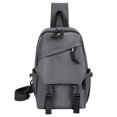 thumbnail image 1 of Bolso con correa, mochila para hombro en el pecho, mochila para computadora portátil, bolso cruzado, viajes al aire libre para hombres y mujeres, 1 of 5