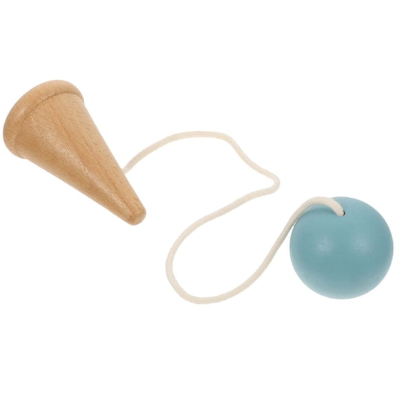 1Set Blue Wood Kendama Toy For Children Hand Eye Coordination Toy Fun And Educational