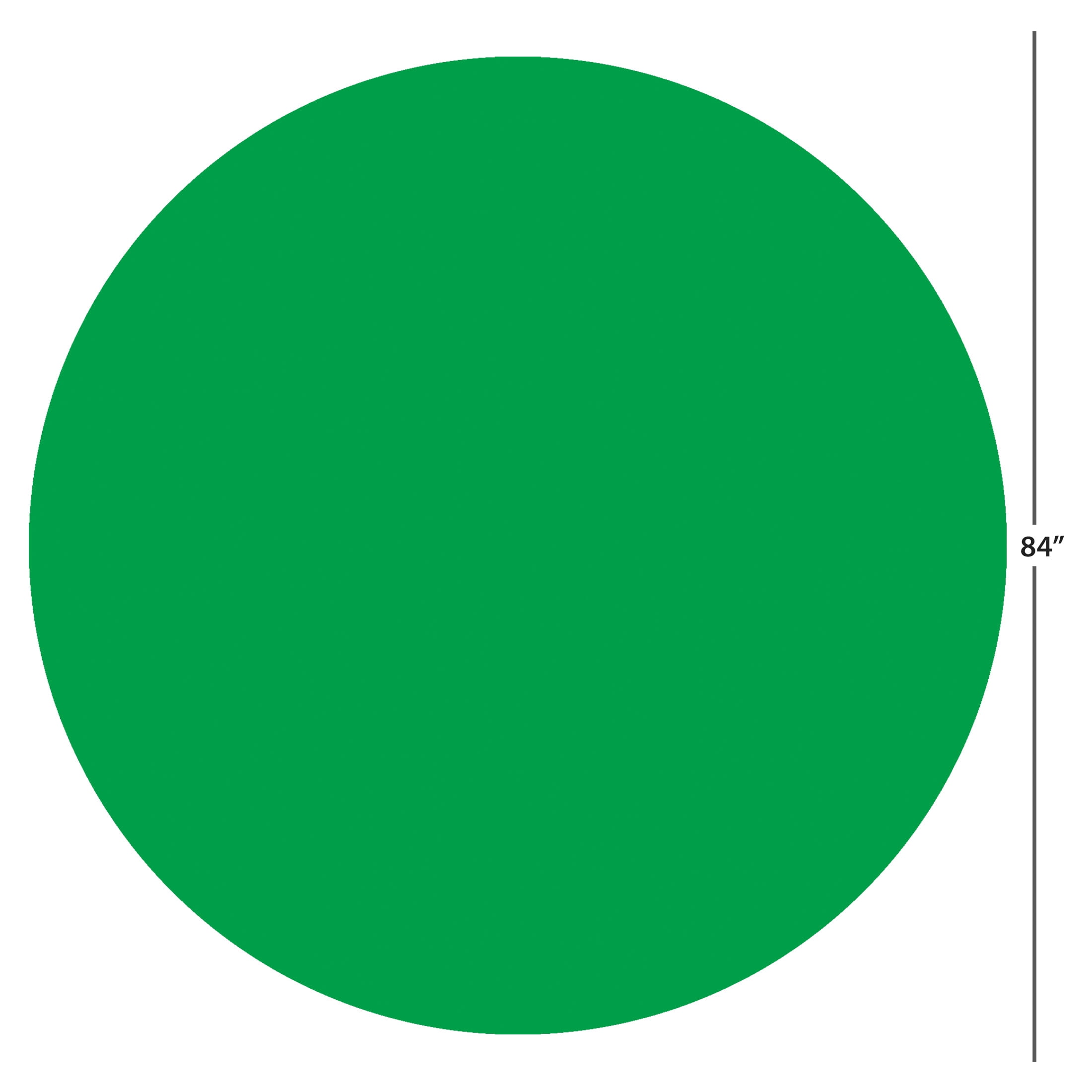 Way To Celebrate Round Plastic Table Cover, 84 in, Green, 1 Count