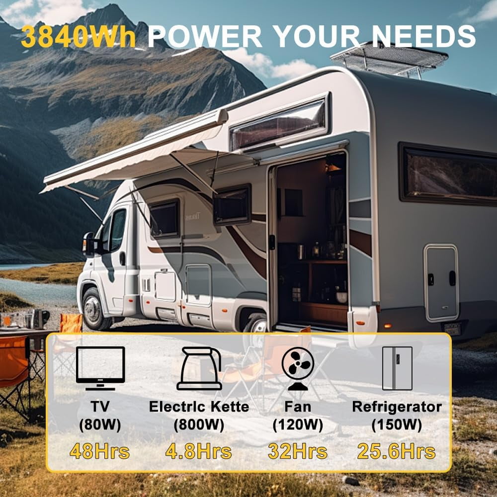 12V 300Ah LiFePO4 Battery, Built-in 200A BMS, 15000 Deep Cycles, 3840Wh, Low Temp Protection Lithium Iron Phosphate Battery for Home Energy, RV, Trolling Motor, Marine, Solar, Off-Grid