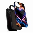 thumbnail image 3 of Flaming Heart Gothic Neon iPhone Case for Youth Edgy Fashion Lovers Valentine's Day Gift Compatible with iPhone 11/12/13/14/15/16 (Pro Max/Plus), 3 of 9