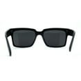thumbnail image 4 of Mens Classy Moulded Thick Horn Rim Rectangle Fashion Sunglasses Matte Black, 4 of 4