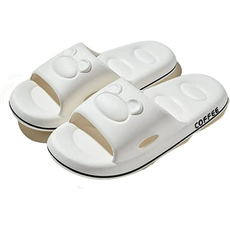 

CoCopeaunts Summer Slippers for Women Men Cute Cartoon Slippers Soft Couple House Shower Slippers Light Beach Slides