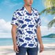 thumbnail image 3 of Balery Whale Camisas hawaianas de manga corta para hombre, camisas playeras de corte holgado, camisas de vacaciones con botones,Small, 3 of 7