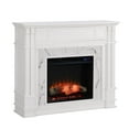 thumbnail image 2 of SEI Furniture Highgate Touch Screen Wood Electric Media Fireplace in White, 2 of 3