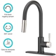 thumbnail image 3 of Dura Faucet 530SLKMBSN Streamline Pull-Down RV Kitchen Faucet, Matte Black & Satin Nickel, 3 of 10