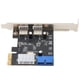 thumbnail image 4 of Tarjeta de expansión PCIE a USB 3.0 de 2 puertos, transferencia estable de alta velocidad, conector de 20 pines, tarjeta PCIe USB, 4 of 14
