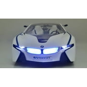 MJX Kids 1:14 Scale Licensed BMW I8 Vision with Lights & Rechargeable Batteries Vehicle, White