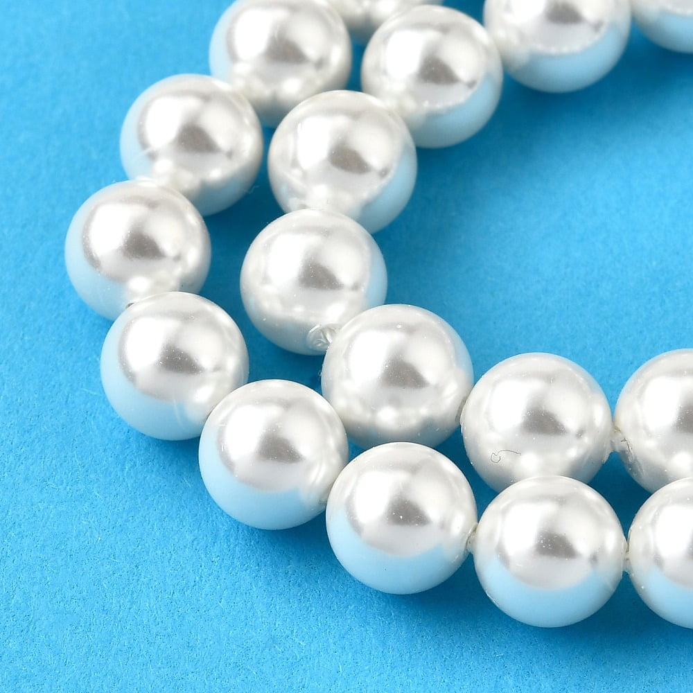 Rainbow Plated Shell Pearl Bead Strands Grade A Round Old Lace 8mm Hole: 1mm about 51pcs/strand 16 inch DIY