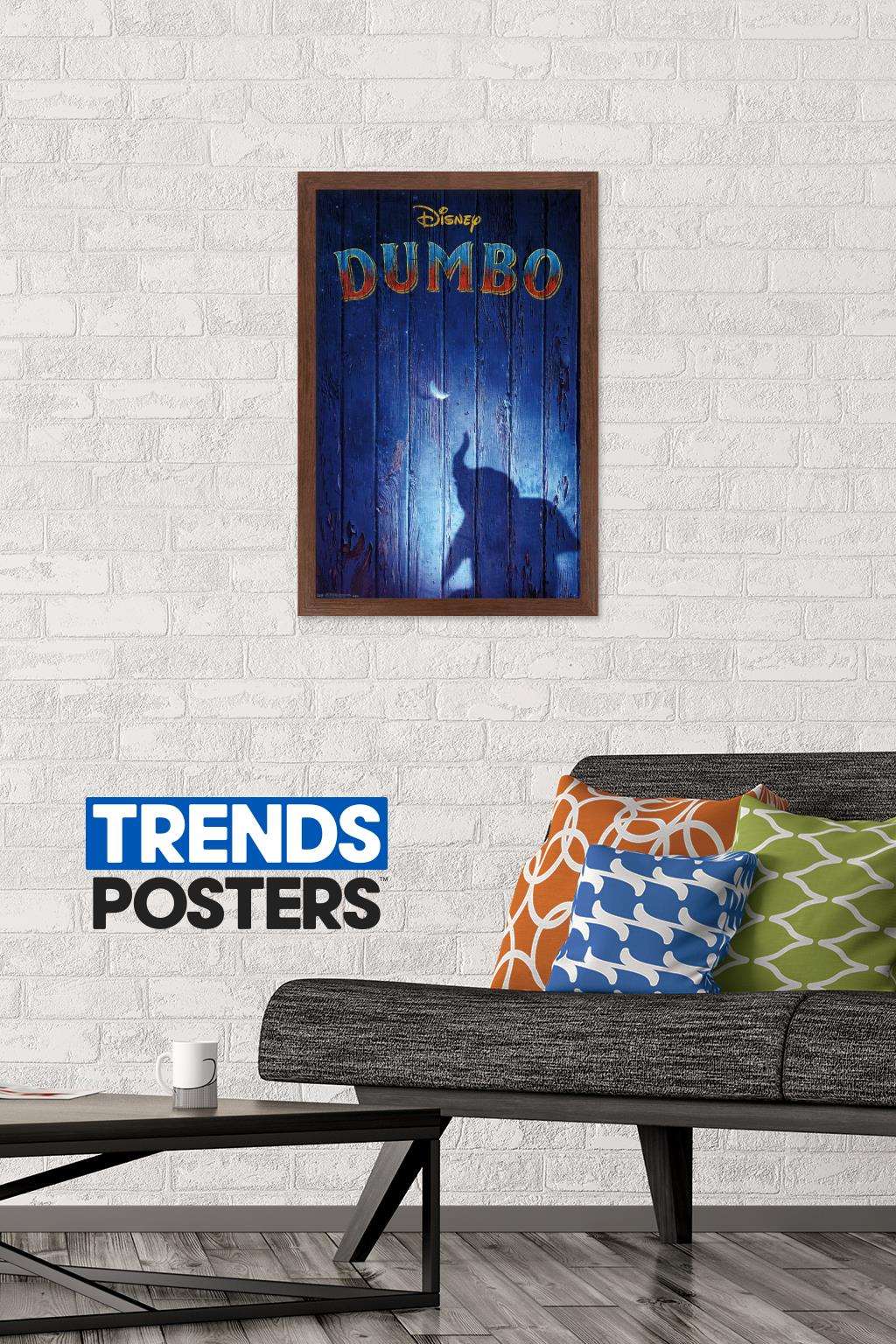 Disney Dumbo - Teaser Wall Poster, 14.725" x 22.375", Framed