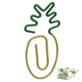 thumbnail image 4 of Clip de papel amarillo verde piñas forma 2 colores precioso Metal Material Craft Paperclip para oficina familia (15 uds), 4 of 5