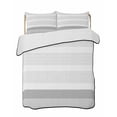 thumbnail image 2 of Grey Stripe Twin Size Down Alternative Comforter, Lightweight Comforter Quilt Bedding Set with Pillow Shams Modern Abstract Monochrome Geometric All Seasons Bed Comforter Duvet Insert 68"x86", 2 of 7