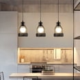thumbnail image 3 of 3-Lights Rustic Pendant Light, Industrial Pendant Lighting, Licperron Edison Metal Caged Vintage Hanging Pendant Fixture for Kitchen Dining Room Bar Hotel, E27 Base(3-Head Round Plate), 3 of 4