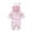 Pink, variant on Fesfesfes Newborn Baby Jumpsuit Fleece Footie Snowsuit Winter Bunting Onesie Cartoon Warm Hooded Romper Jumpsuit Outfits For Girls Boys Clothes Sale