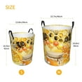 thumbnail image 5 of Balery Honey Bee Round Laundry Basket with Handles Waterproof Freestanding Laundry Hamper for Clothes Toys in the Dorm and Family-Small, 5 of 8