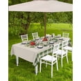 thumbnail image 4 of Fsddascl St. Patrick's Day Outdoor Tablecloth - 52x70 Inch Rectangle Dining Table Cover, Green Plaid Lucky Wreath Rustic Waterproof Outdoor Table Cloth with Umbrella Hole & Zipper for Picnic/Patio, 4 of 7