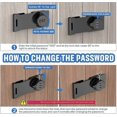 thumbnail image 3 of Home Cabinet Combination Hasp Lock, Cabinet Door Combination Lock, Door Security Sliding Door Lock (Black - 1 Pack), 3 of 5