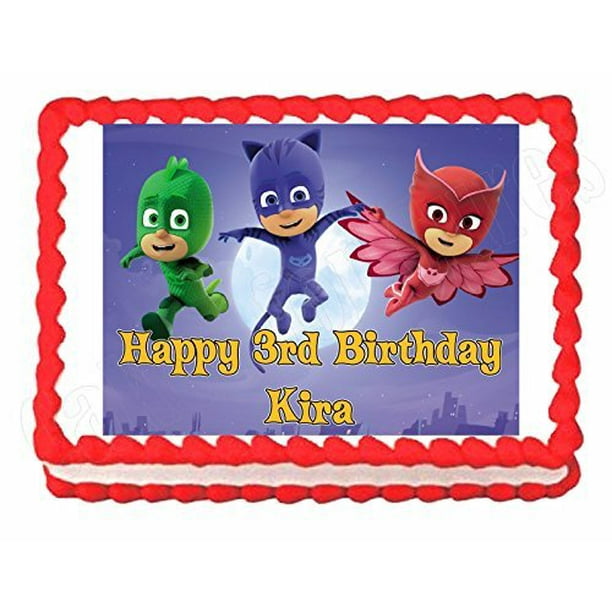 PJ Masks party edible cake image cake topper frosting