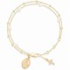 thumbnail image 1 of Chenchen Virgin Mary Cross Bracelet for Women - 14K Gold Plated Double Layer Pearls Rosary Chain Bracelet, Dainty Cubic Zirconia Crucifix Link Bracelet, Religious Christian Faith Jewelry Gift for Her, 1 of 1