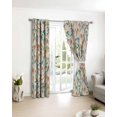 thumbnail image 3 of Teal Orange Eucalyptus Blackout Curtains for Bedroom/Living Room, Thermal Insulated Kitchen Curtains, Spring Botanical Leaves Grommet Darkening Window Treatment Drapes 42"x63"x2, 3 of 8