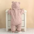 thumbnail image 6 of Odeerbi Baby Infant Boys Girls Clothes Animal Jumpsuit Winter Baby Romper Soft Winter Warm Cotton Pajamas Unisex Solid Warm Thick 2025 Long Sleeve Hooded Romper Role Play Gift Pink 6-12 Months, 6 of 6
