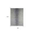 thumbnail image 4 of 8' X 10' Ivory And Blue Abstract Power Loom Area Rug, 4 of 10