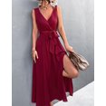 thumbnail image 2 of Summer Dresses For Women Solid Color Womens Dresses Side Split Midi Dress Alsol Lamesa, 2 of 6