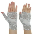 thumbnail image 4 of Unique Bargains 1 Pair Breathable Flower Manicure Gloves Women Silver Tone Black, 4 of 6