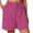 Hot Pink, variant on Women's Linen Walking Hiking Shorts, Ladies Summer Cargo Shorts Lightweight Quick Dry Outdoor Casual Stretch Shorts Trousers Purple XXXL