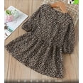 thumbnail image 2 of Girls´ Leopard Dress Long Sleeve Round Neck Children´s Clothing, 2 of 2