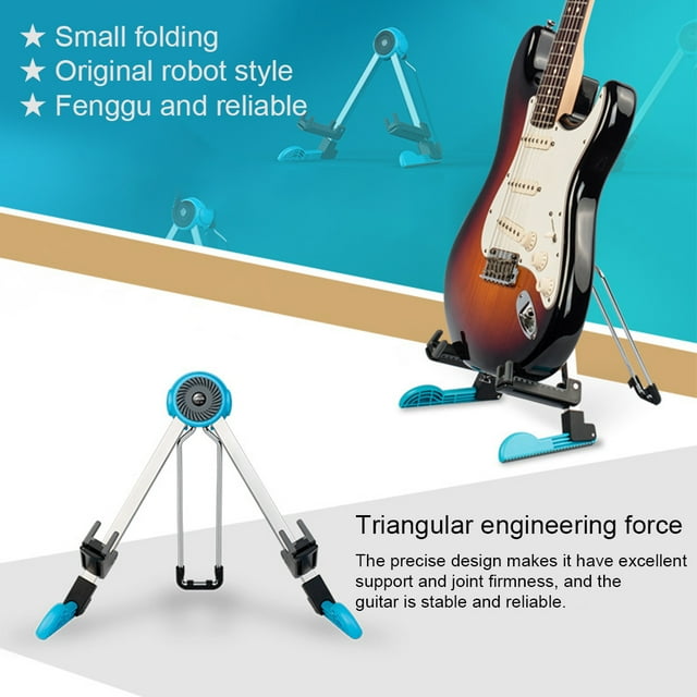 Baohd Support de Guitare de Sol Réglable Pliant Trépied Support de Basse Basse Violons Banjo Mandoline Bleu