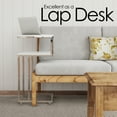 thumbnail image 4 of Lavish Home 2-Tier C-Shaped Side Table with Chrome Metal Finish (White), 4 of 8